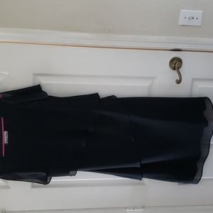 Sheer overlay black dress